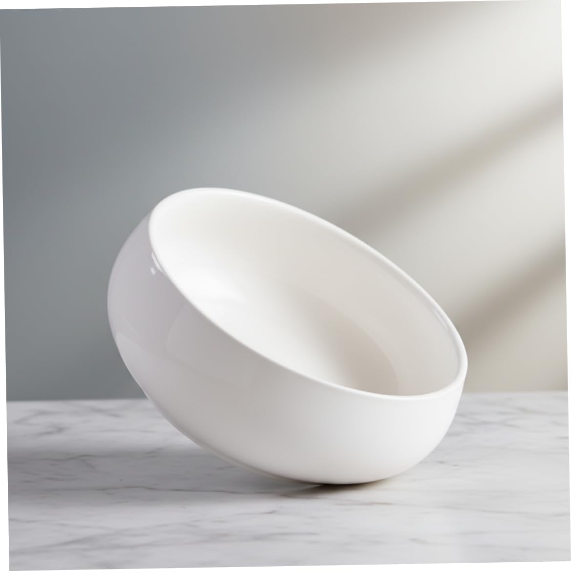 6.5 Inch White Ceramic Shallow Lotus Planter