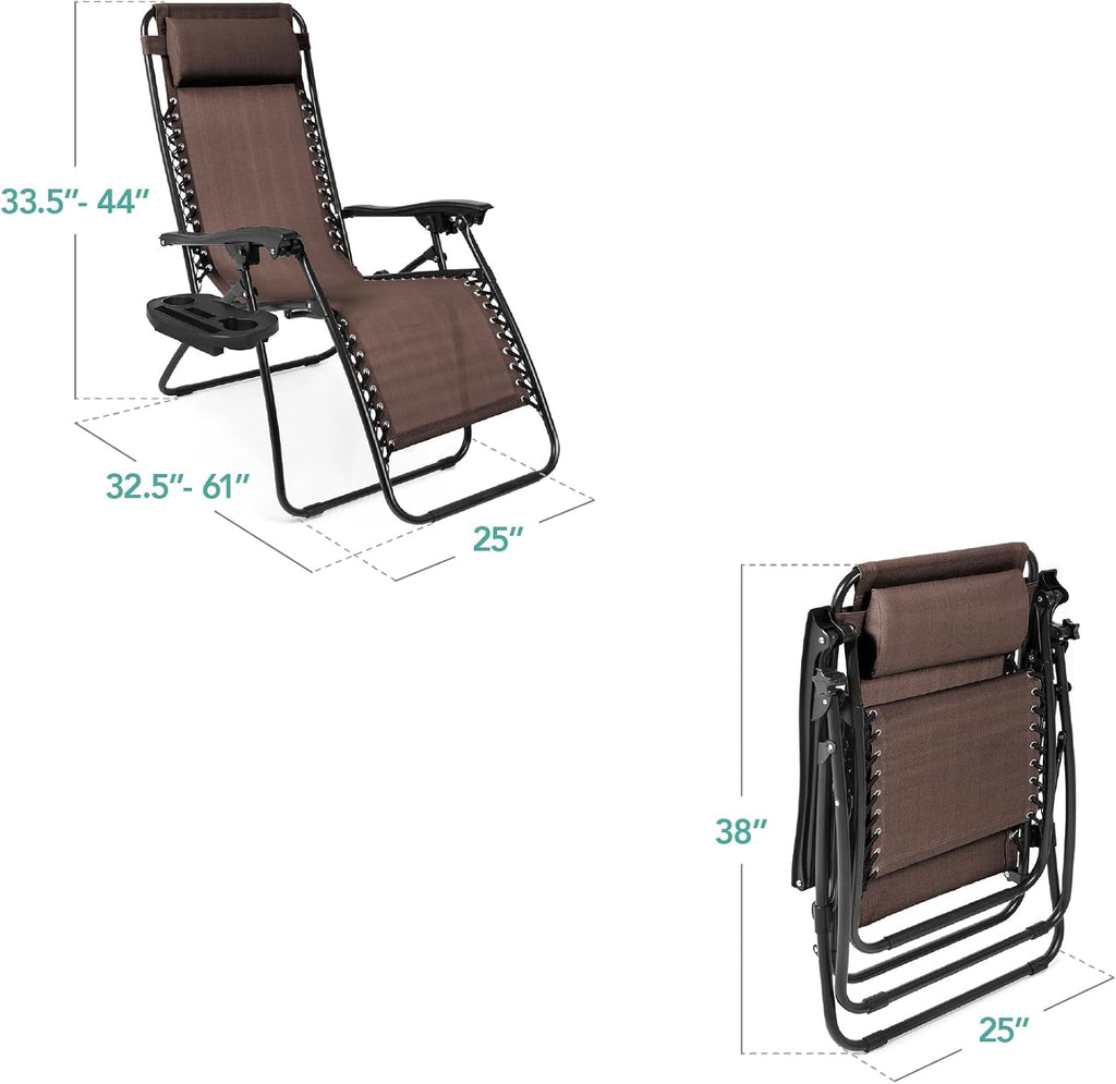 Zero Gravity Chair Recliner, Brown