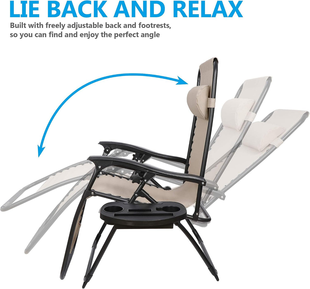 2‑Pack Zero Gravity Patio Lounge Chair