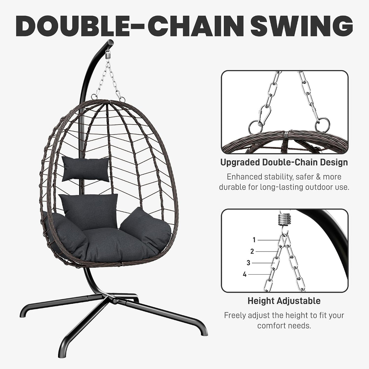 Wicker Hanging Egg Swing Chair