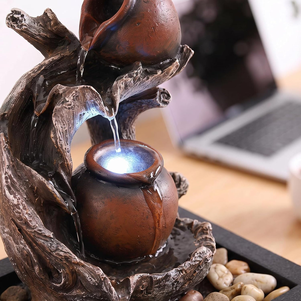 Led Cascading Tabletop Water Fountain