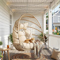 Beige Hanging Egg Chair Without Stand