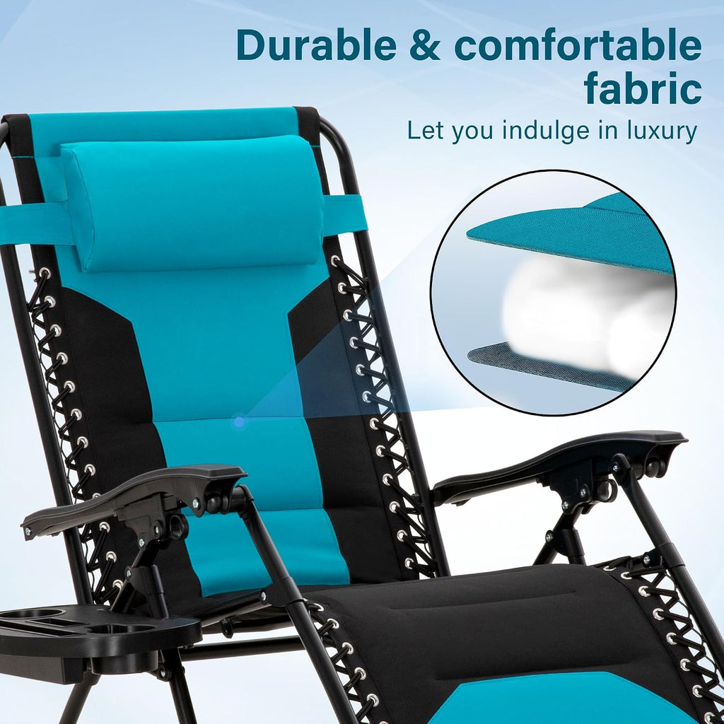 2‑Pack Pacific Blue Zero Gravity Chair