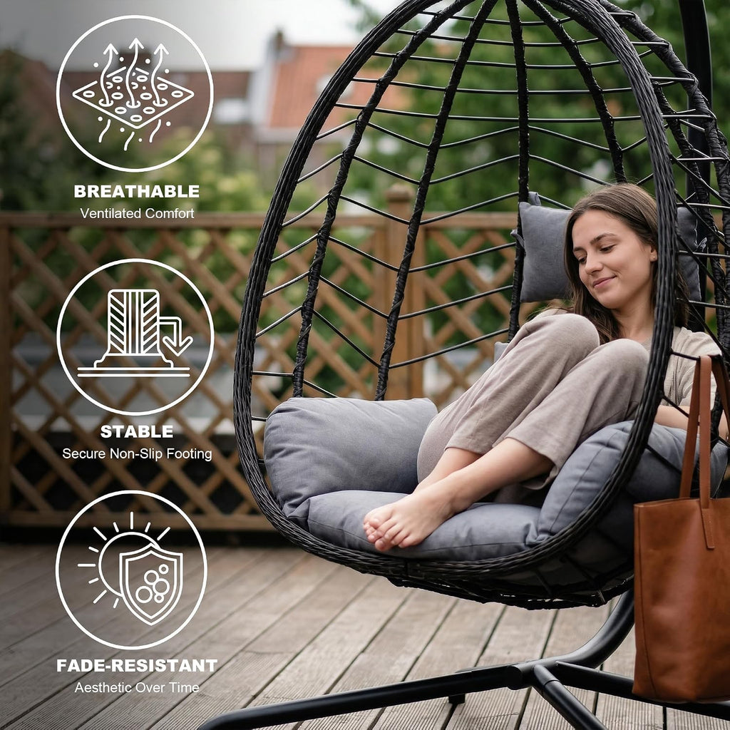 Wicker Hanging Egg Swing Chair