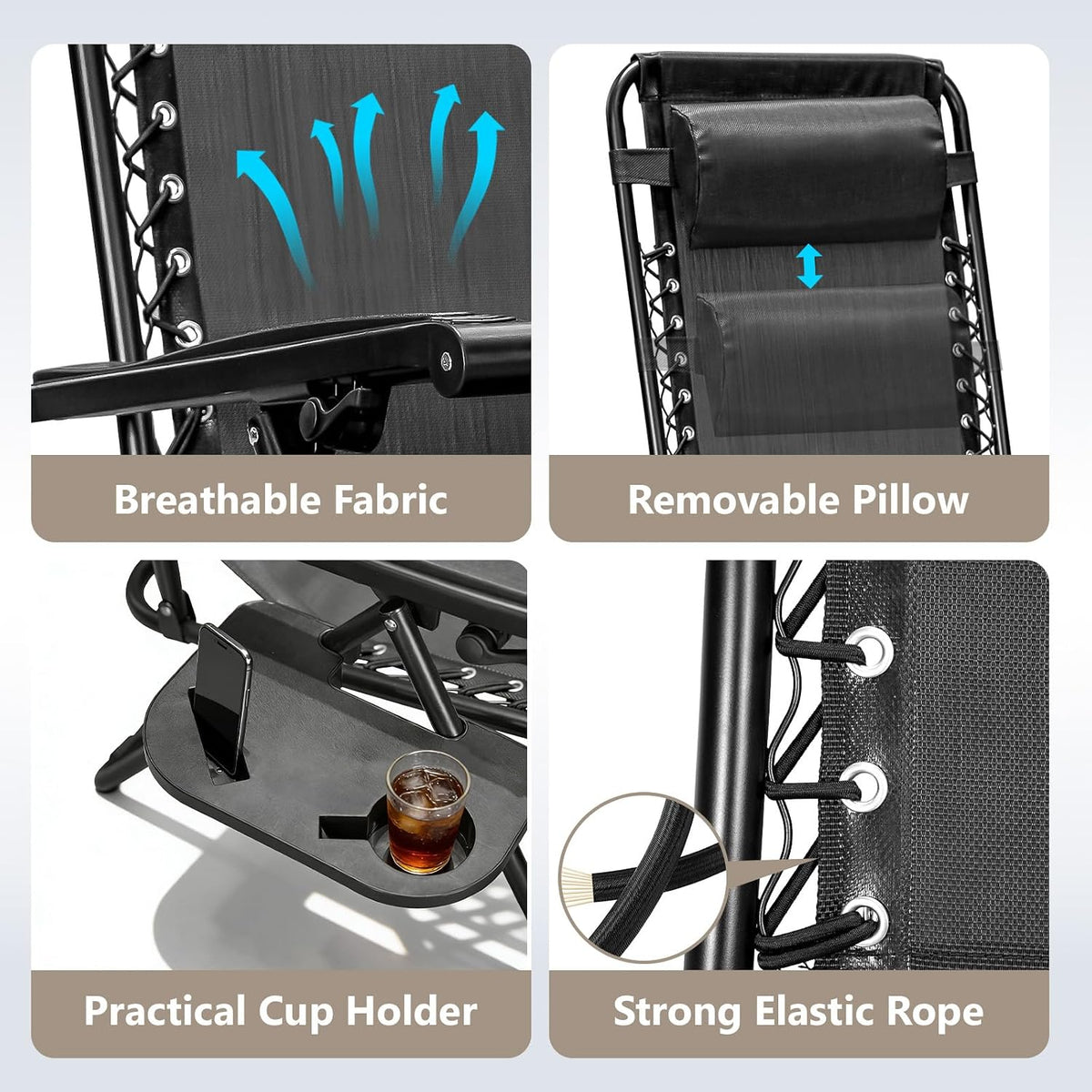 2‑Pack Zero Gravity Lounge Chair