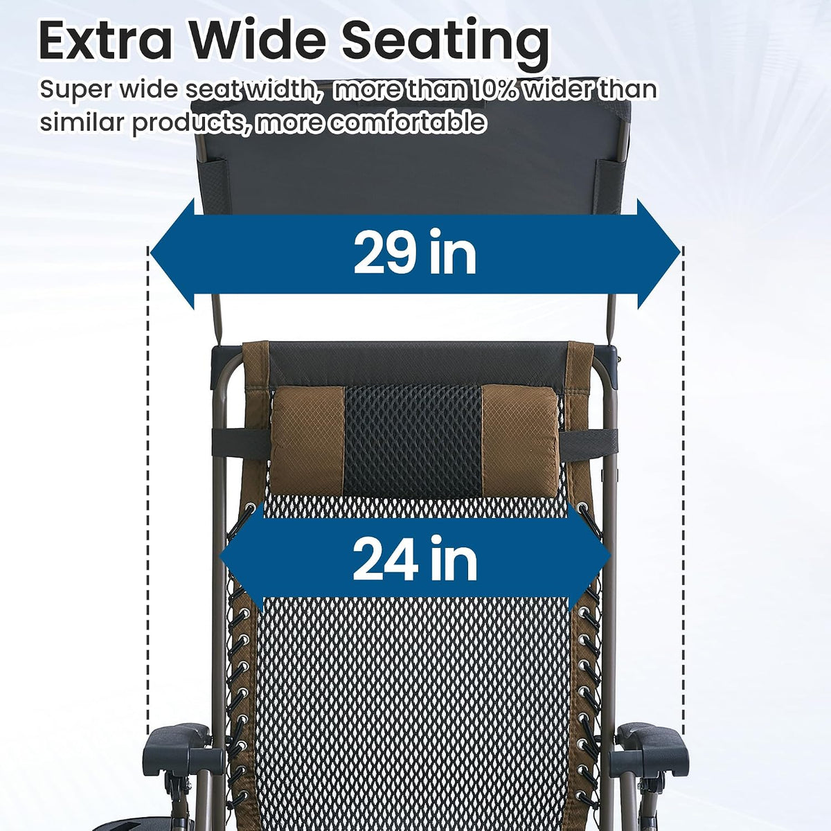 2‑Pack Canopy Zero Gravity Patio Recliner