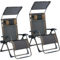 2‑Pack Canopy Zero Gravity Patio Recliner