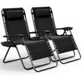 2‑Pack Black Zero Gravity Patio Chair