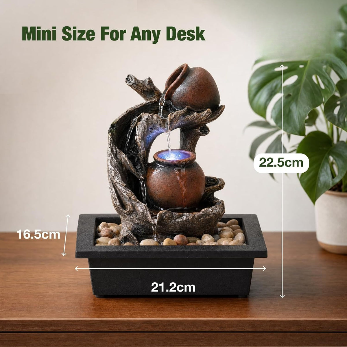 Led Cascading Tabletop Water Fountain